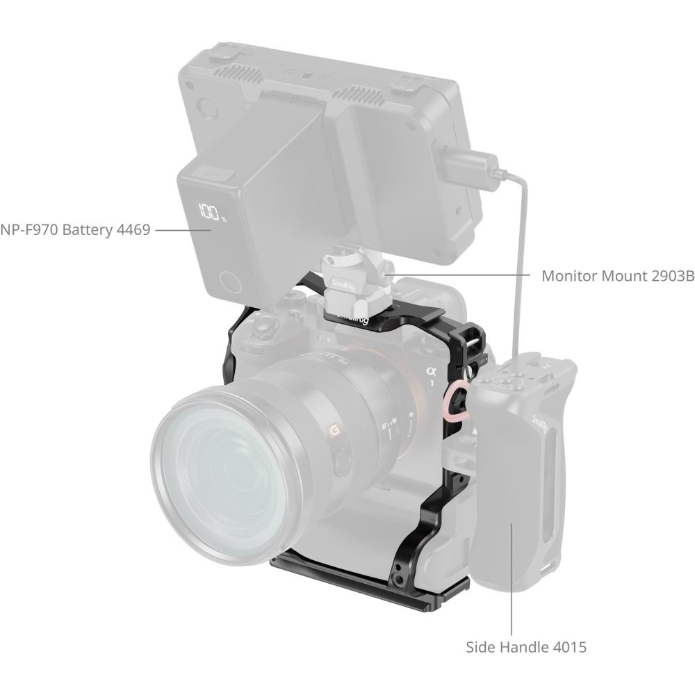 Cage SmallRig 5908 pour Sony A1 II et A9 III avec poignée d'alimentation verticale VG-C5