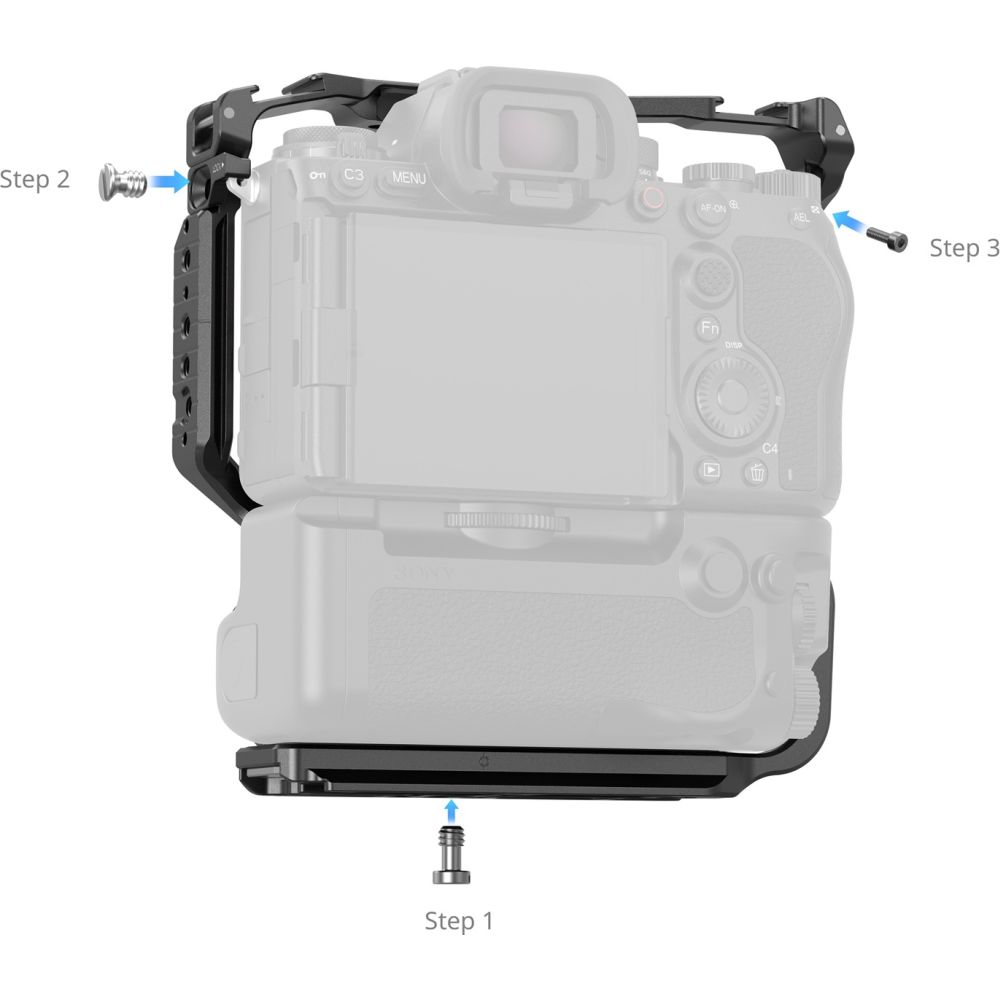 Cage SmallRig 5908 pour Sony A1 II et A9 III avec poignée d'alimentation verticale VG-C5