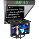 Téléprompteur de studio haute luminosité Fortinge ROBO IP 24-HB 24 pouces avec entrée IP pour caméras PTZ