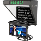 Téléprompteur de studio haute luminosité Fortinge ROBO IP 24-HB 24 pouces avec entrée IP pour caméras PTZ