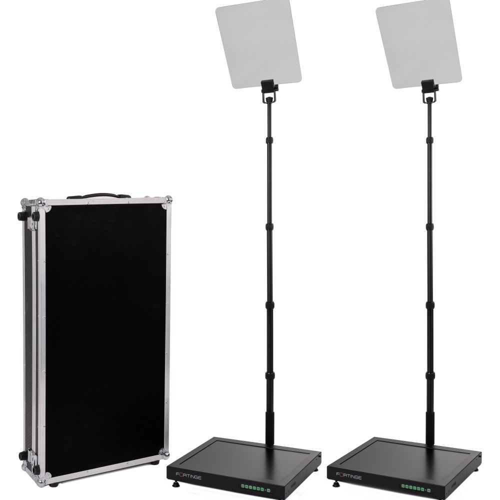 Téléprompteur double scène de conférence haute luminosité Fortinge PROC 19-D-HB 19 pouces