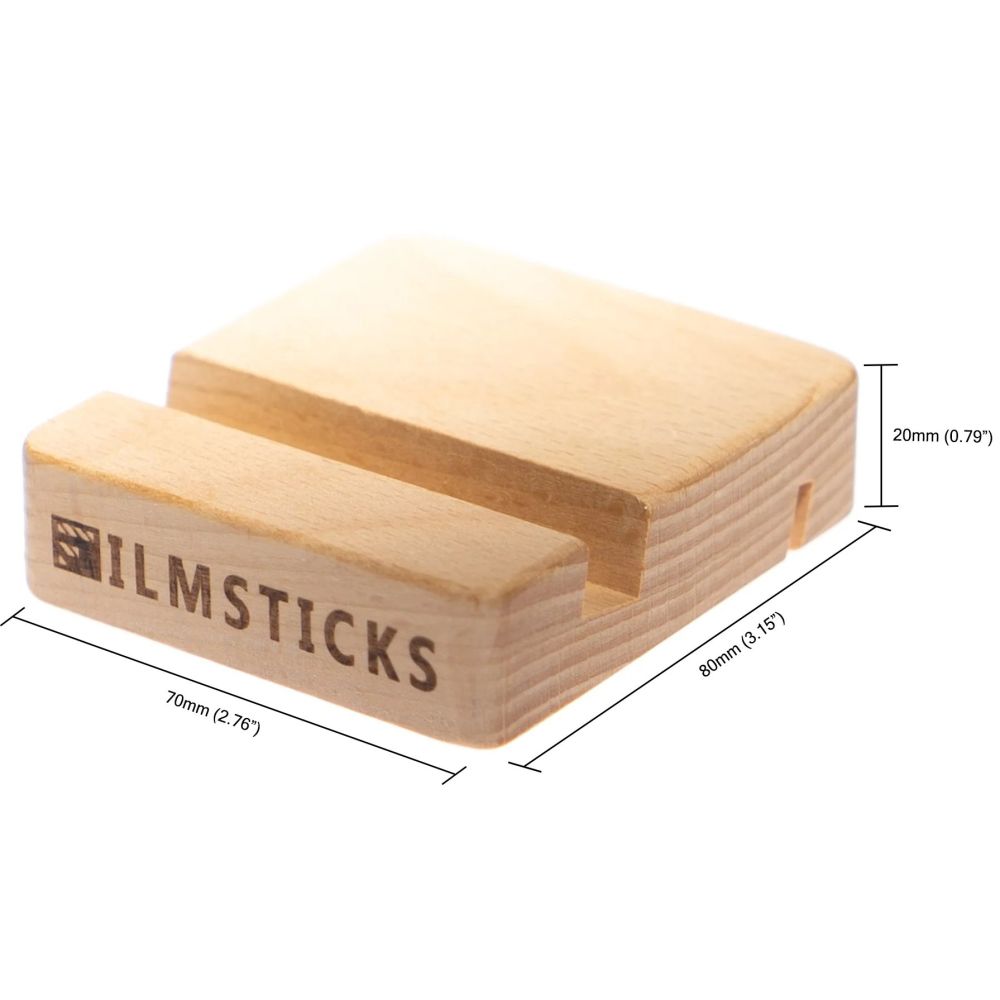 Filmsticks Support en bois pour smartphones et clap de cinéma