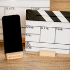 Filmsticks Support en bois pour smartphones et clap de cinéma