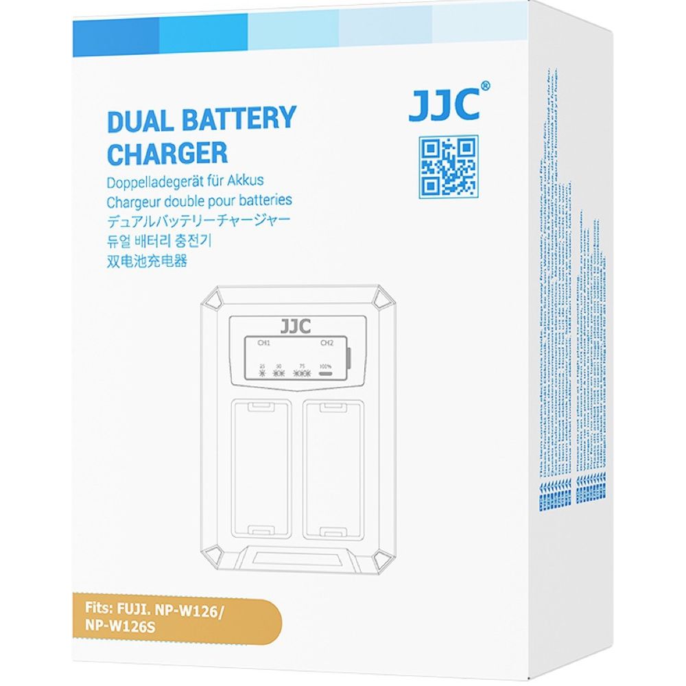JJC Fuji DCH-W126TC USB-C Dual Battery Charger (for Fuji NP-W126 battery)