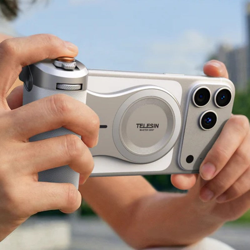 Telesin Master Grip pour iPhone - Blanc