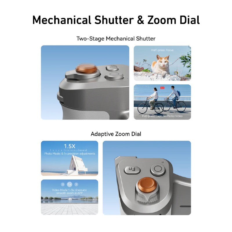 Telesin Master Grip pour iPhone - Blanc