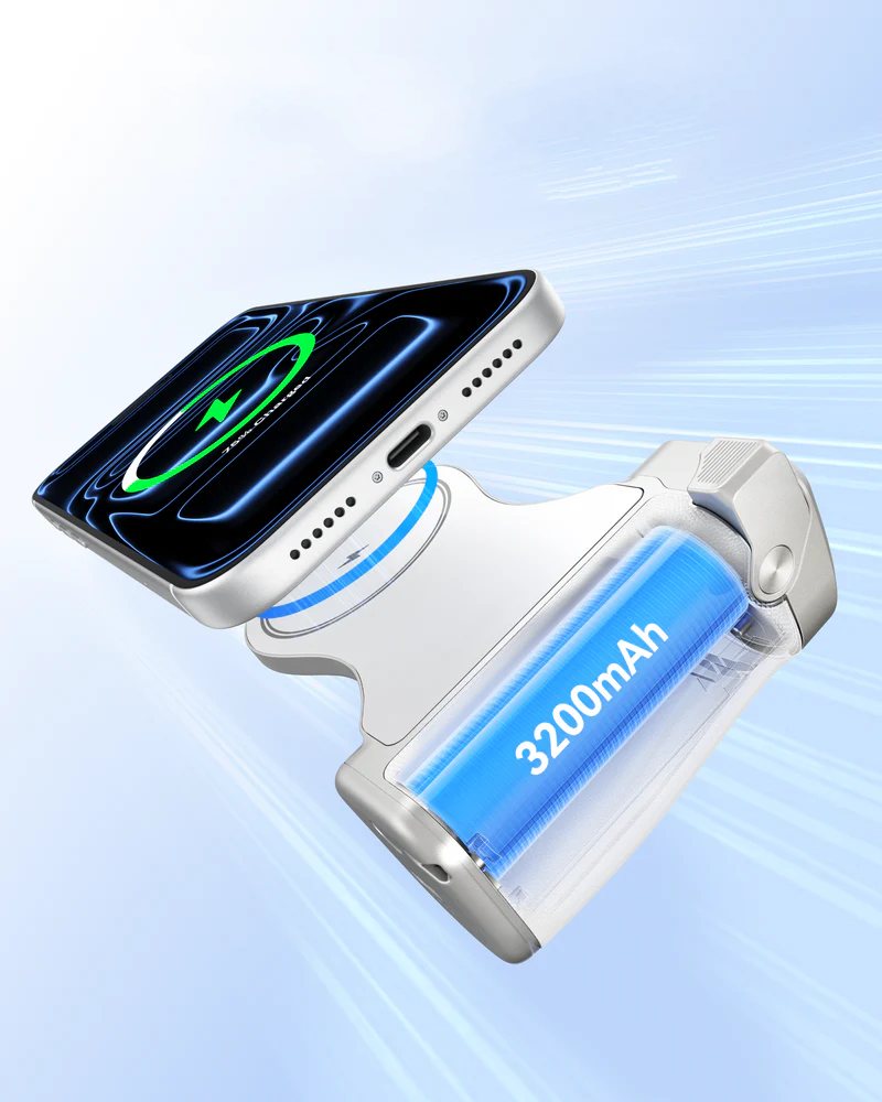Telesin Master Grip pour iPhone - Blanc