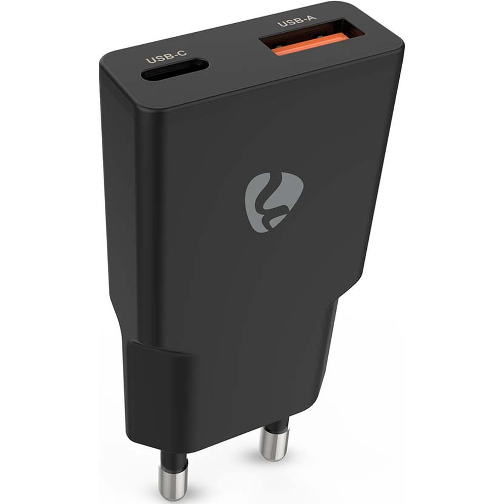 Chargeur mural double USB Nedis 20 W/18 W avec Quick Charge 3.0 A