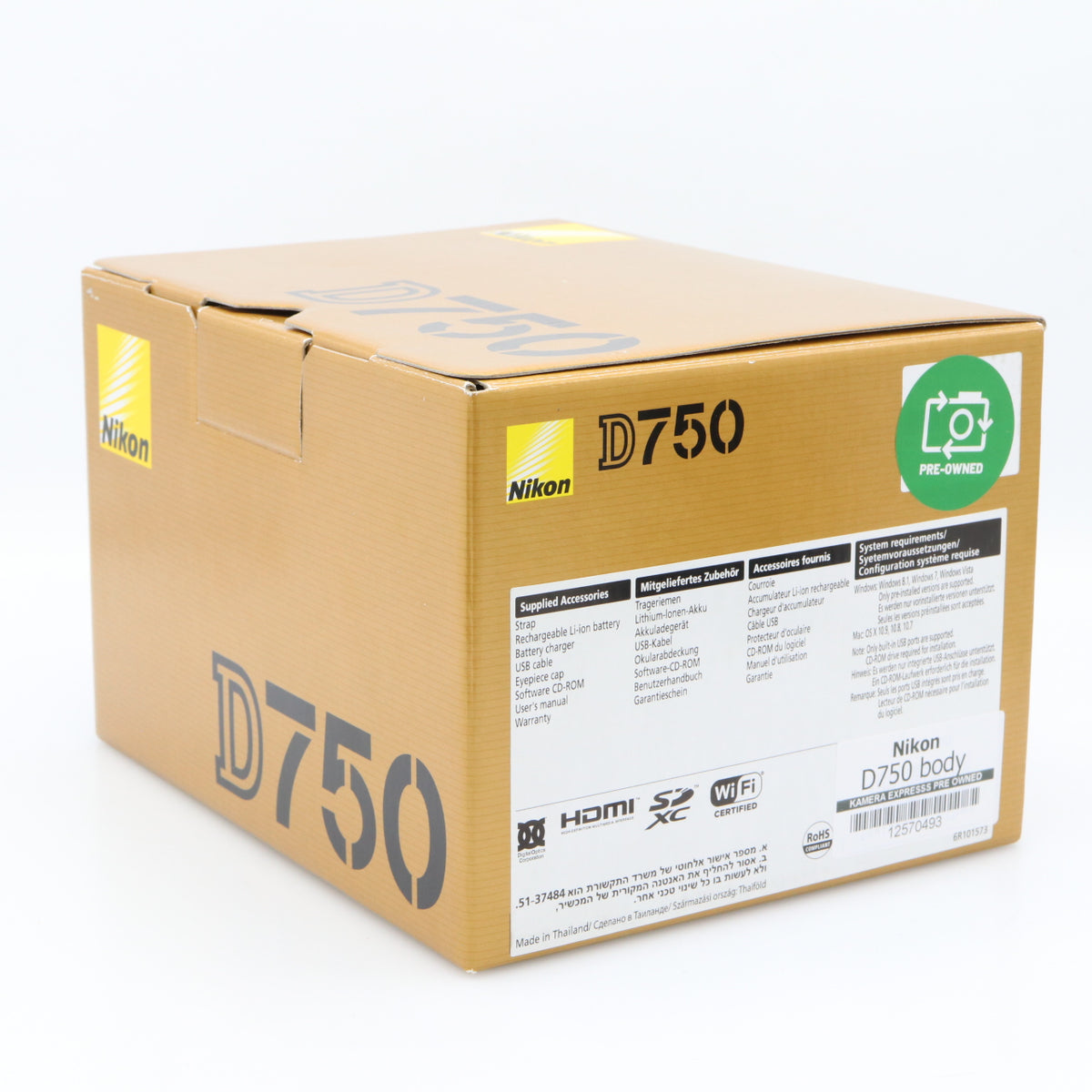 Nikon D750 boîtier occasion