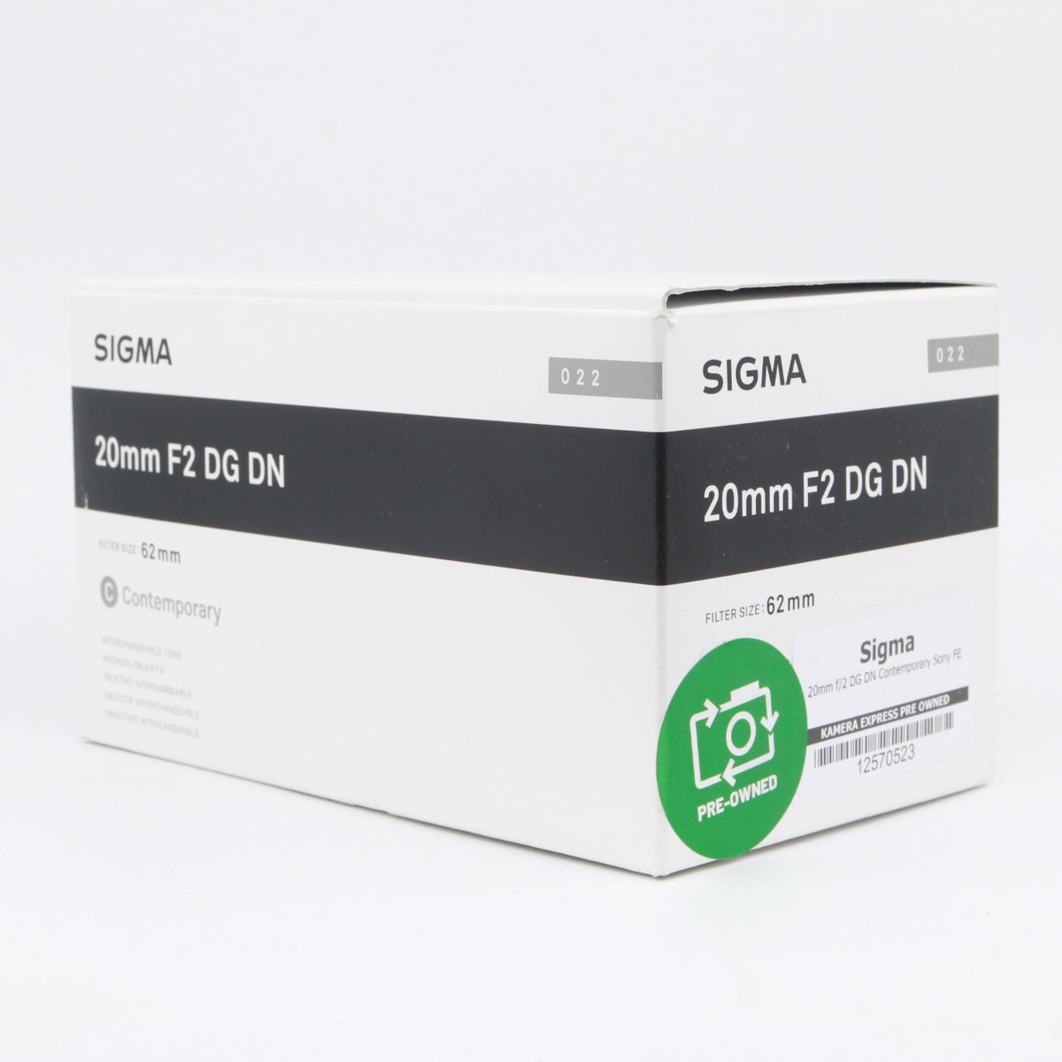 Sigma 20mm f/2 DG DN Contemporary Sony FE used