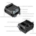SmallRig 5366 Manfrotto-Type Mount Plate Kit with 15mm Dual Rod Clamp