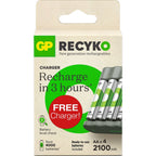 Chargeur GP RECYKO B441 avec 4 piles AA 2100 mAh