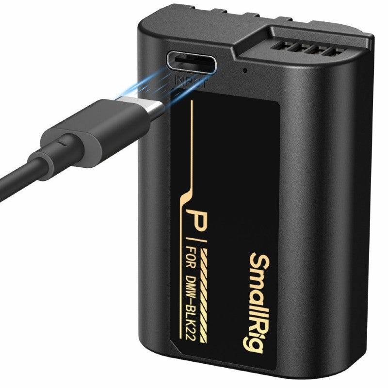 SmallRig 6098 Appareil Photo Batterie avec USB-C Charge pour Panasonic LUMIX DMW-BLK22