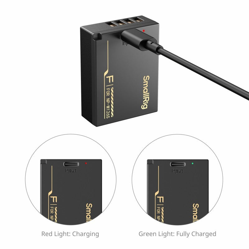 SmallRig 6099 Appareil Photo Batterie avec USB-C Charge pour FUJIFILM NP-W126S
