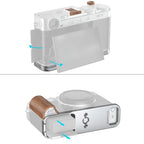 SmallRig 5984 L-Shaped Monture Plateau avec Poignée en Bois pour FUJIFILM X-E5, Rosewood / Argent