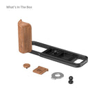 SmallRig 5985 L-Shaped Monture Plateau avec Poignée en Bois pour FUJIFILM X-E5, Rosewood / Noir