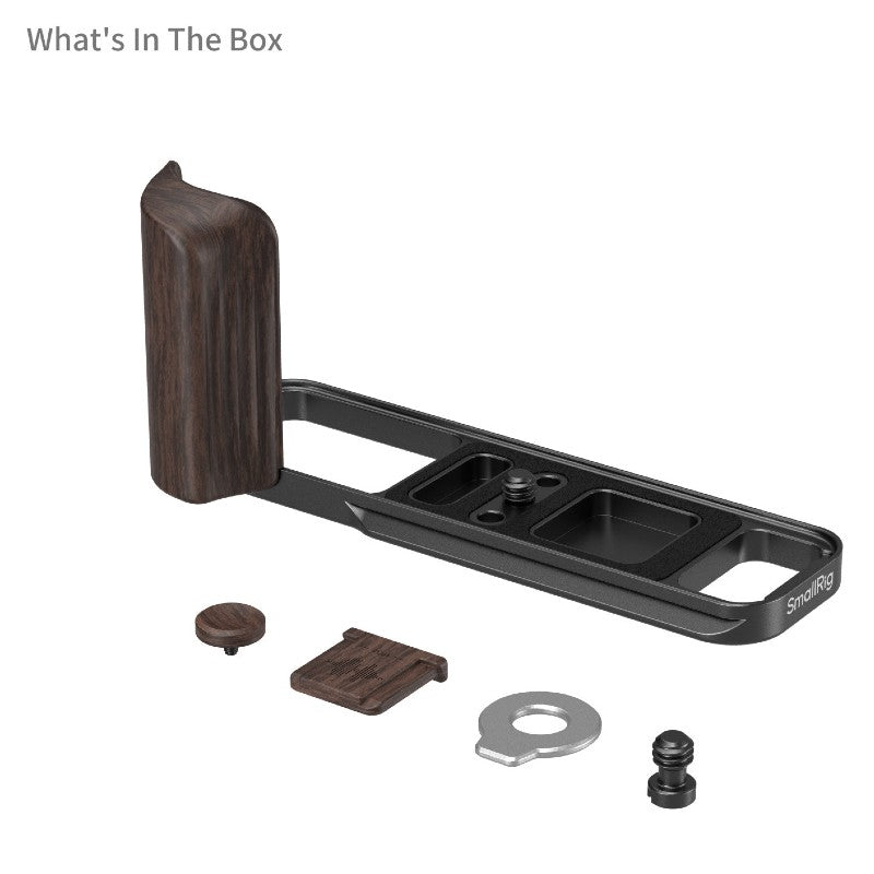 SmallRig L-Shaped Monture Plateau avec Poignée en Bois pour Fujifilm X-E5 Ebony Black 6236