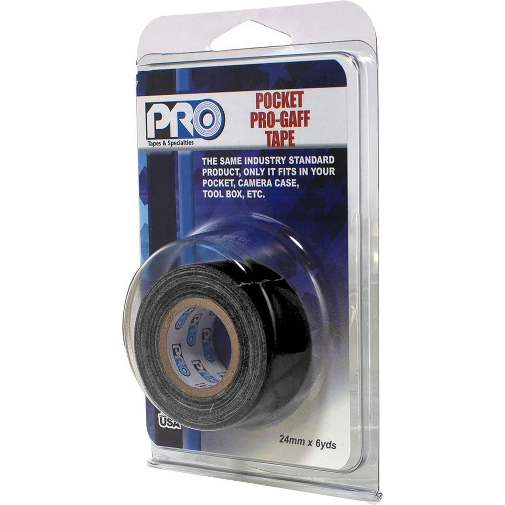 Ruban adhésif professionnel Pro Gaff Pro Pocket 24mm x 5,4 m Noir