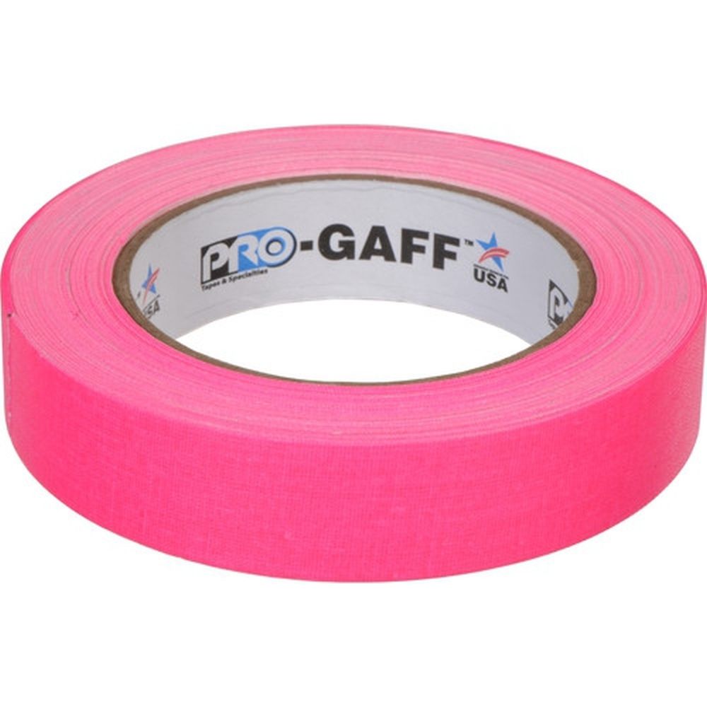 Ruban adhésif textile Pro Tapes Pro Gaff 24mm x 22,8 m, rose fluorescent