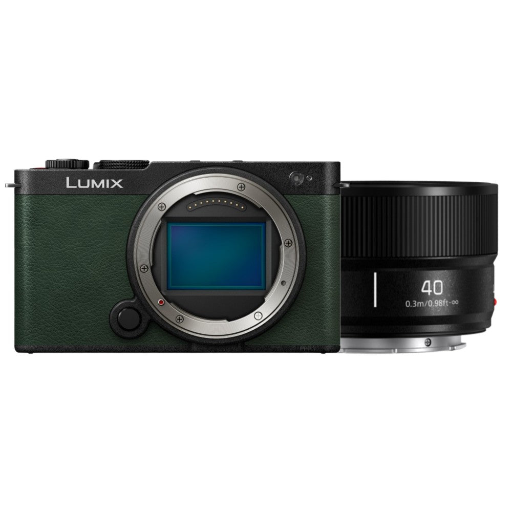 Panasonic LUMIX S9 Boîtier Foncé Olive + LUMIX L-mount S 40mm f/2 – Noir