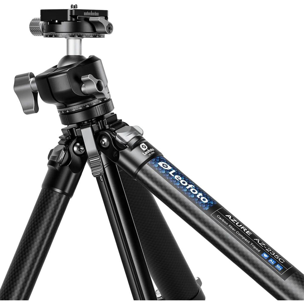 Leofoto AZ-235C+LH-30R Trépied ultra-compact série Azure, demi-argenté