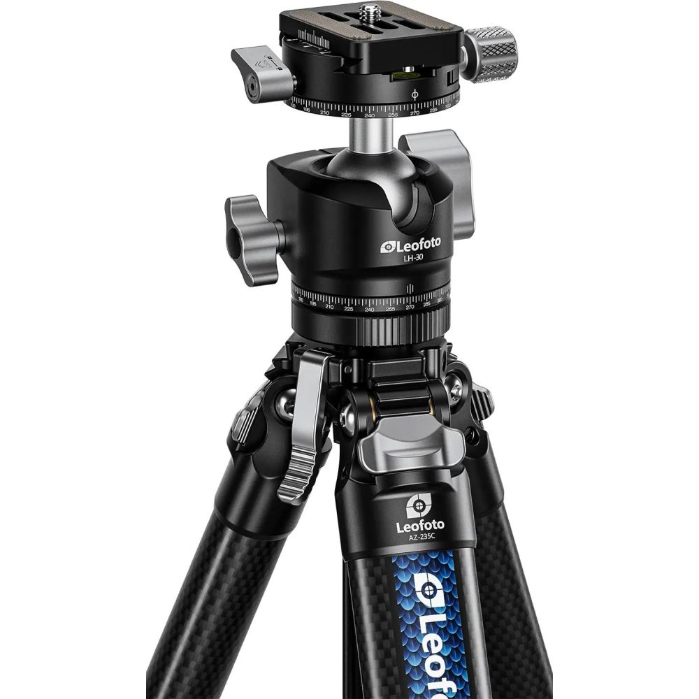 Leofoto AZ-235C+LH-30R Trépied ultra-compact série Azure, demi-argenté