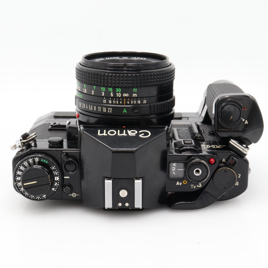 Canon A-1 body + motor-drive + FD 50mm F/1.8 used