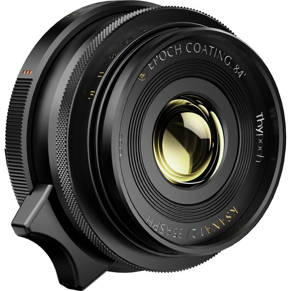 Objectif Thypoch Ksana 35mm f/2 ASPH. plein format avec pare-soleil Leica M, peinture noire