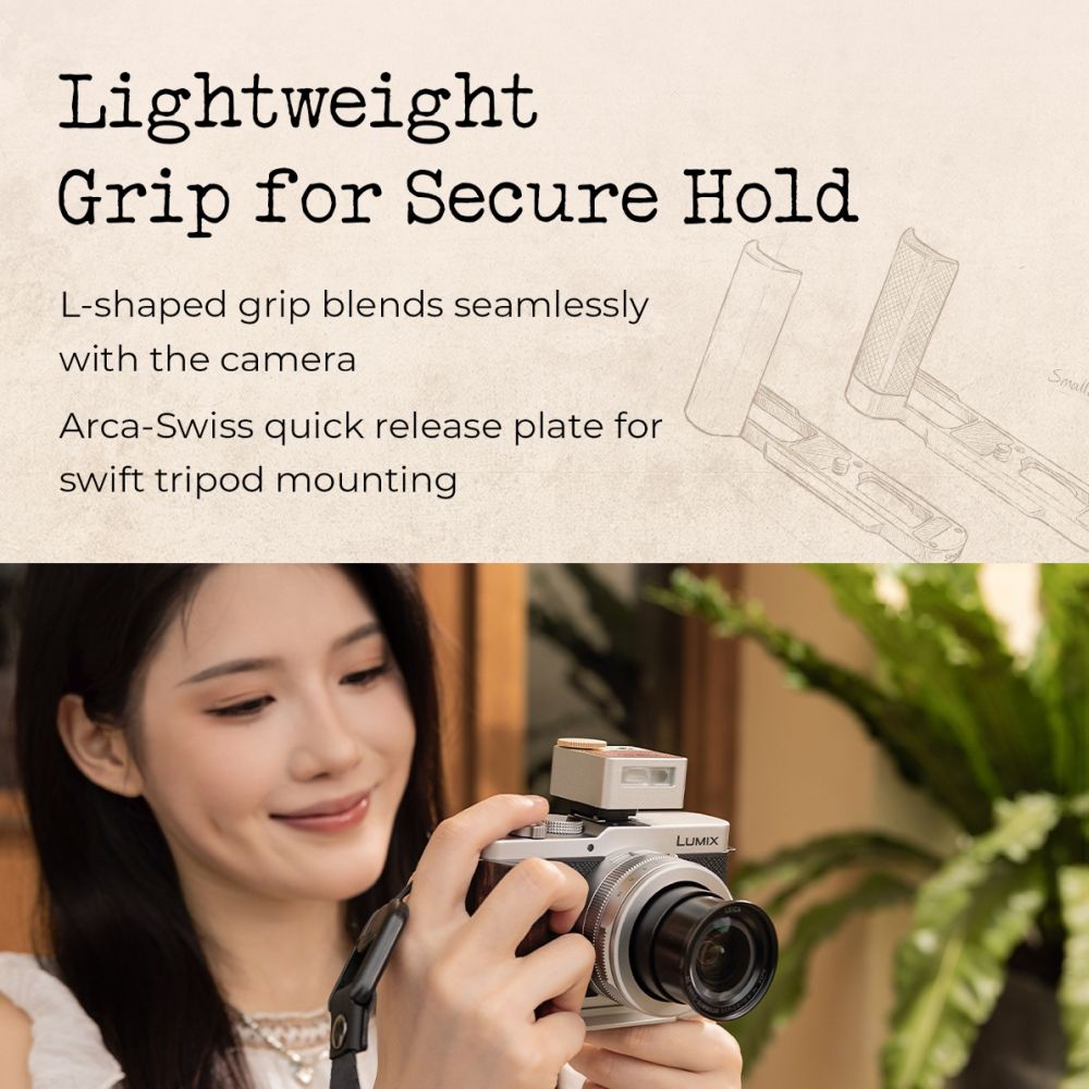 SmallRig 5700 L-Shaped Mount Plate Handle for Panasonic LUMIX L10, black