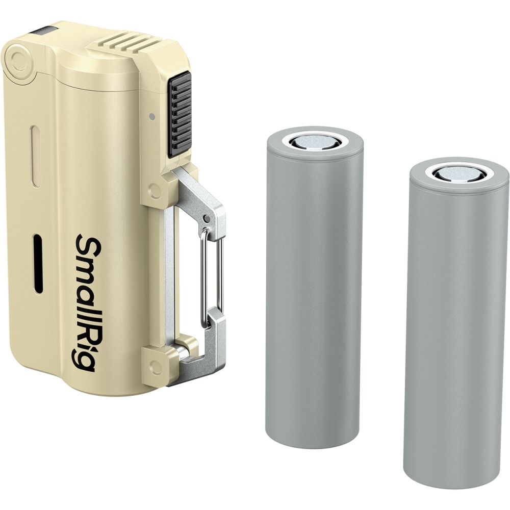 Kit chargeur SmallRig 6089 avec 2 Batteries 21700 de 5000 mAh, marron sable