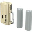 Kit chargeur SmallRig 6089 avec 2 Batteries 21700 de 5000 mAh, marron sable