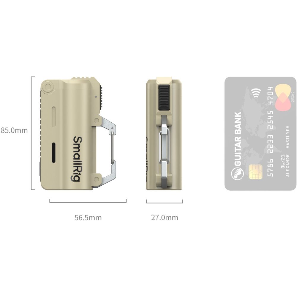 Kit chargeur SmallRig 6089 avec 2 Batteries 21700 de 5000 mAh, marron sable