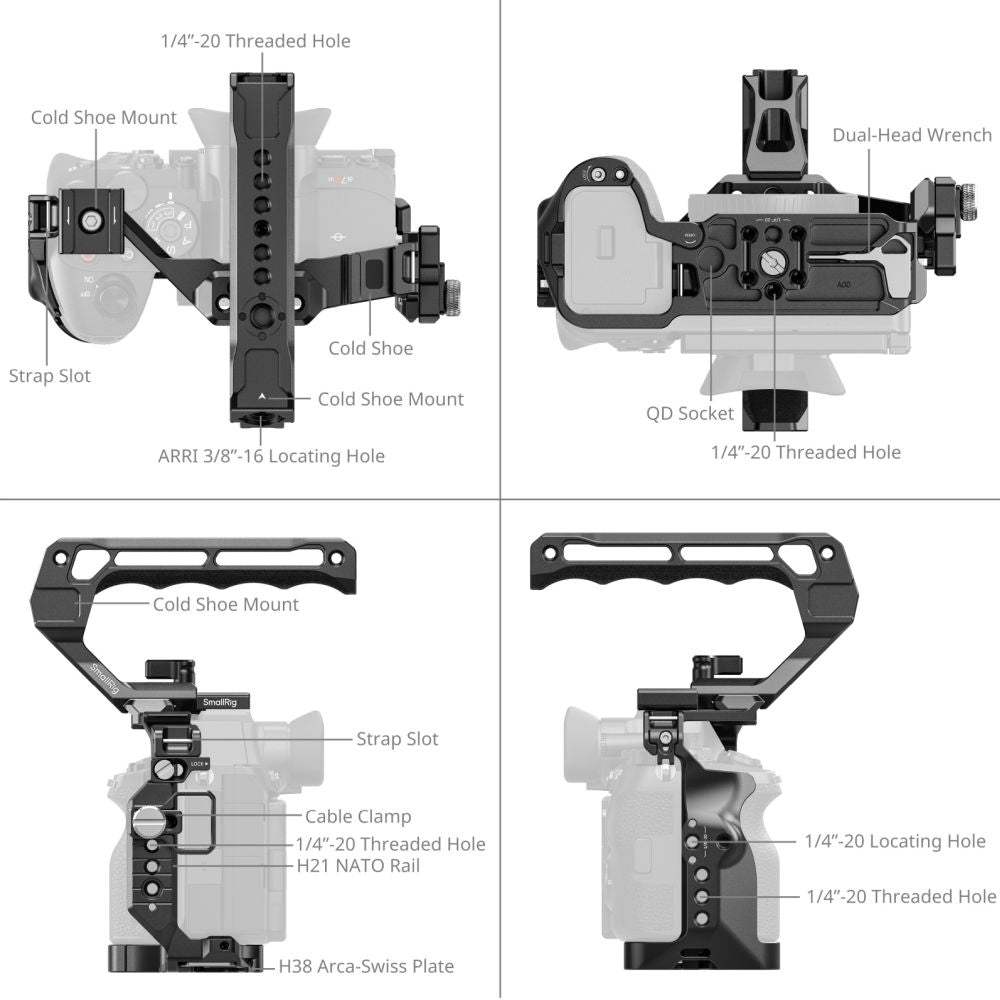 Kit de cage avancée SmallRig 6704 pour Sony Alpha 7R VI