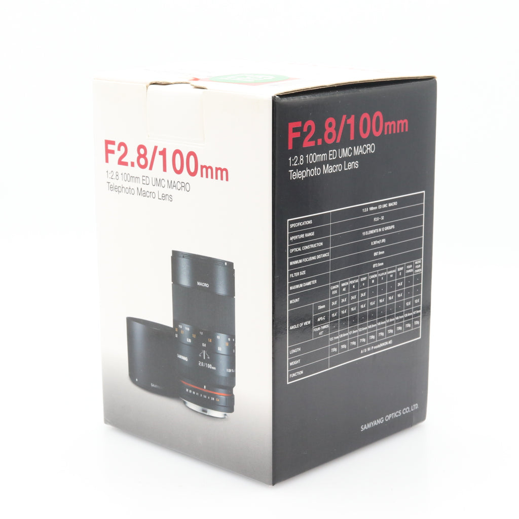 Samyang 100mm f/2.8 ED UMC Macro Fuji X used