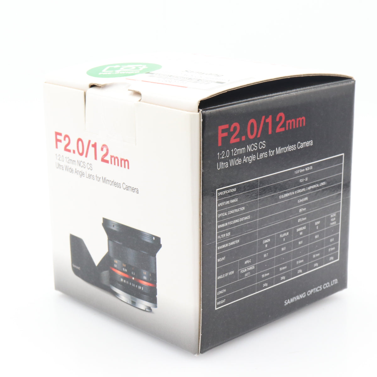 Samyang 12mm f/2 NCS CS Fujifilm X used