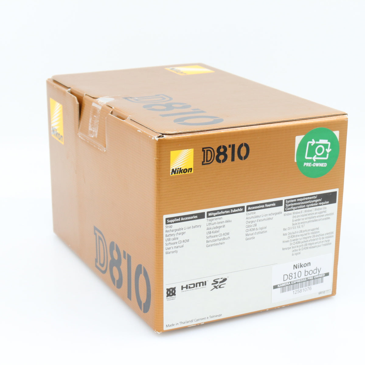 Nikon D810 boîtier occasion