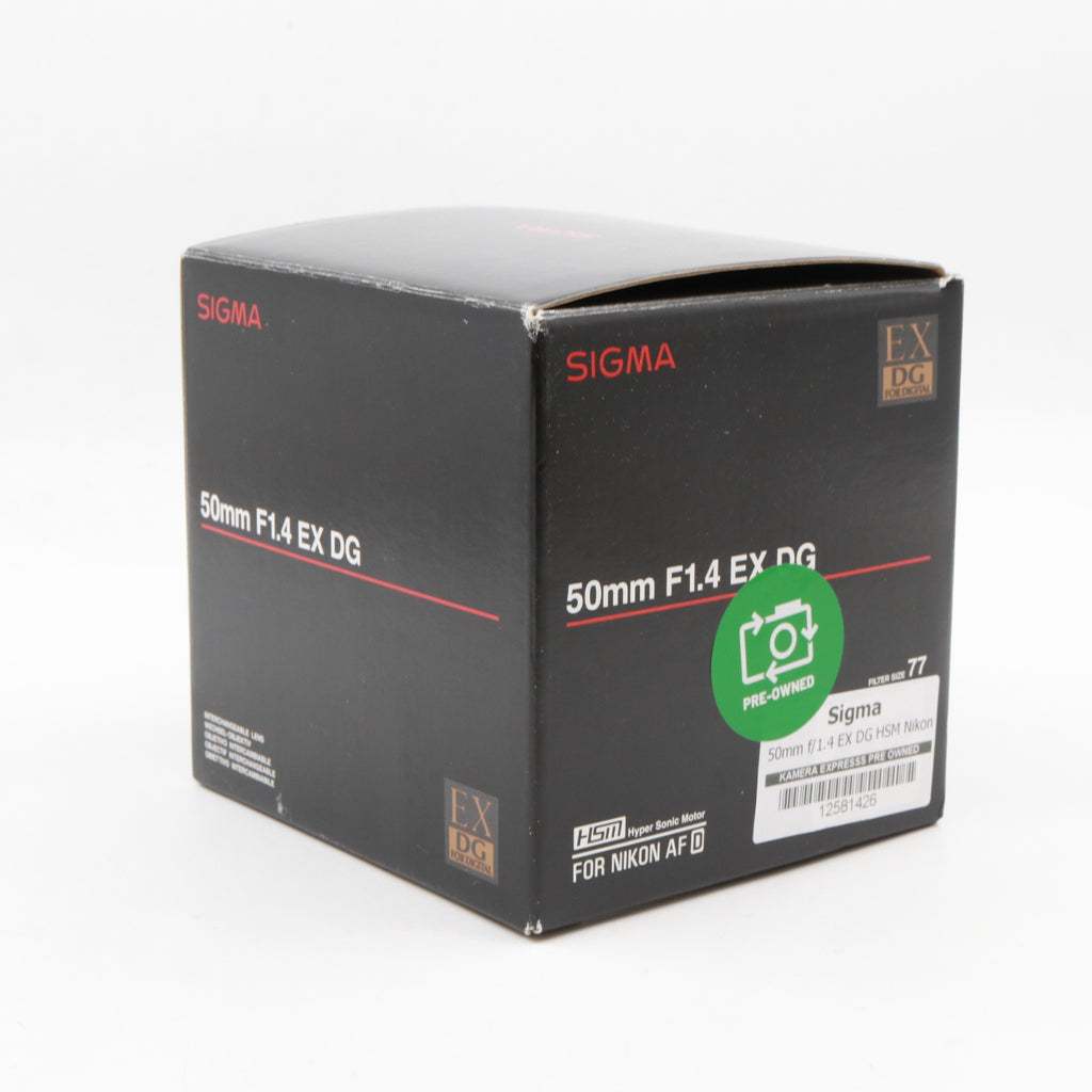 Sigma 50mm f/1.4 EX DG HSM Nikon used