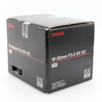 Sigma 10-20mm F/3.5 EX DC HSM Nikon used