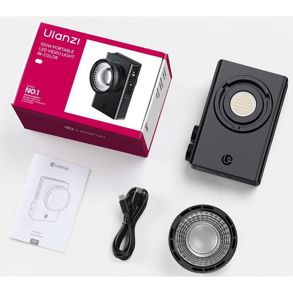 Ulanzi C01 COB Light 100W Bi Color(Mini Bowens Mount Diffuser)