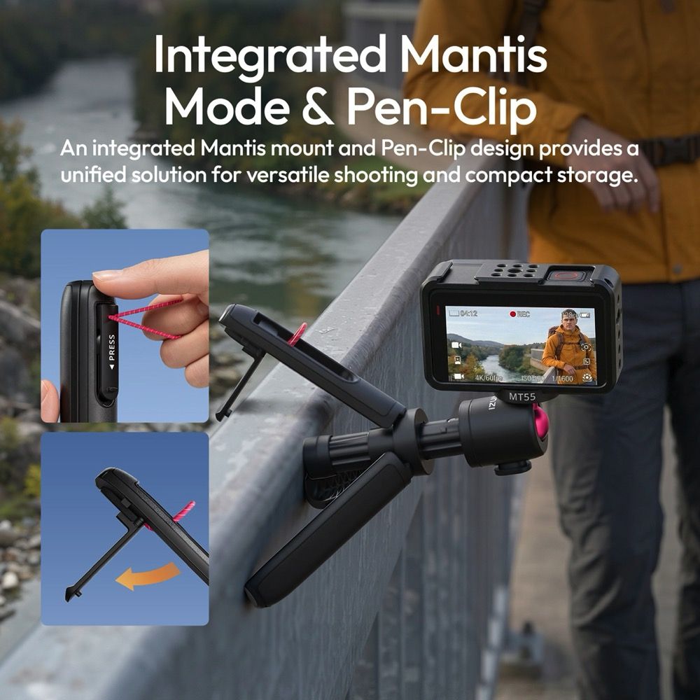 Ulanzi MT55 SnapGo Mini Selfie Stick Trépied (1/4'' Mount)