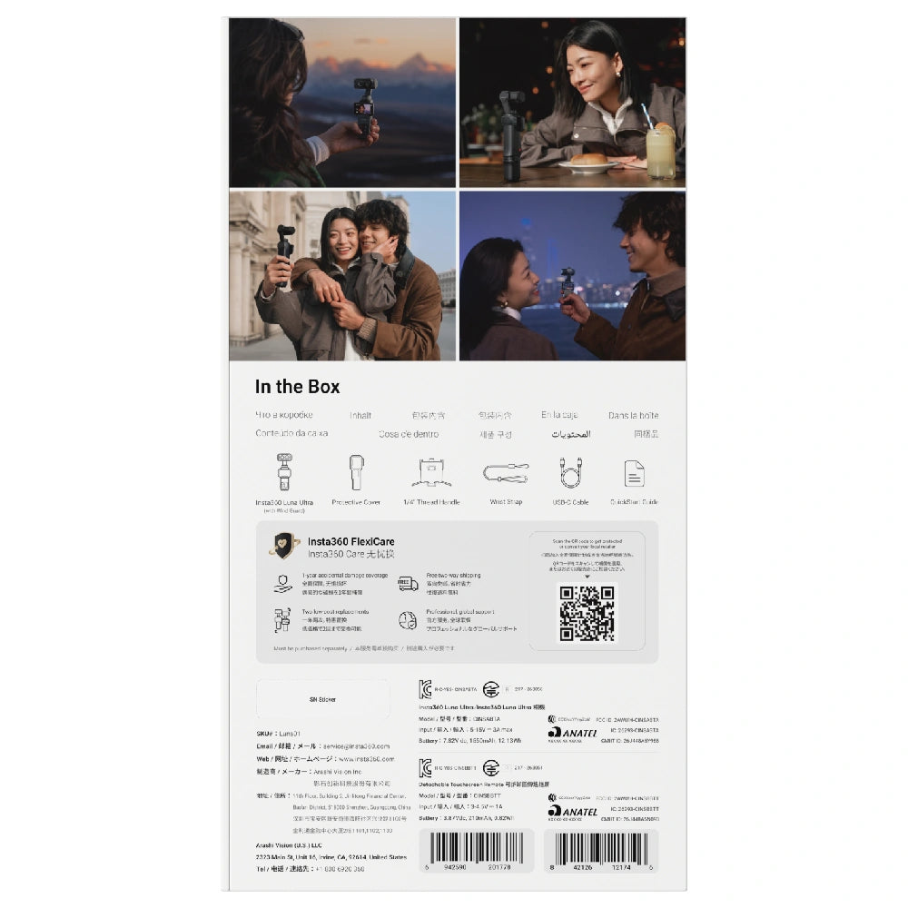 Insta360 Luna Ultra Standard + Micro Pro Émetteur Bundle - Noir