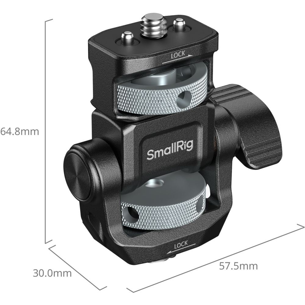 Support de moniteur SmallRig 6314 pour prises de vue horizontales et verticales avec vis de positionnement ARRI 3/8"-16