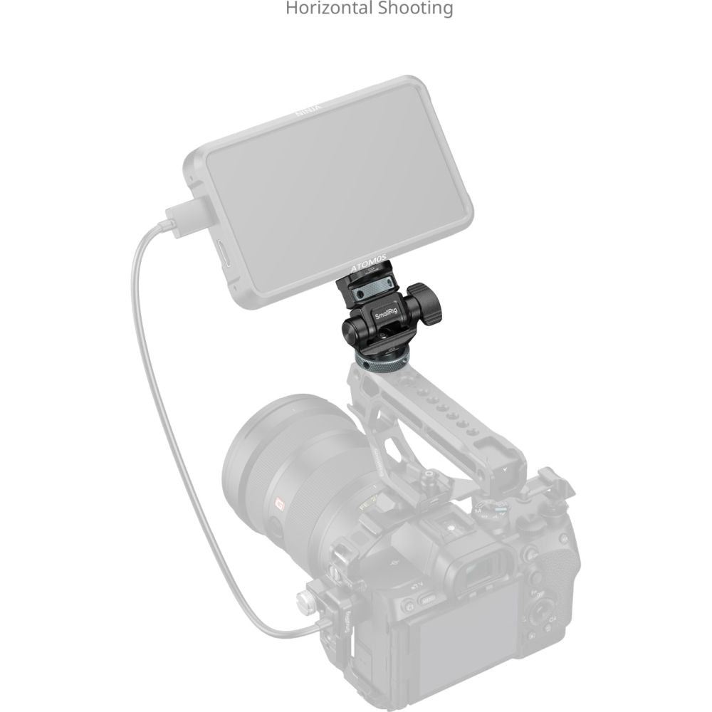 SmallRig 6313 Monitor Support for Horizontal & Vertical Shooting with Cold Shoe Mount