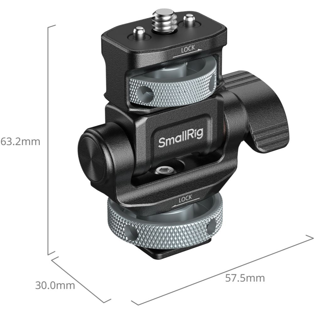 SmallRig 6313 Monitor Support for Horizontal & Vertical Shooting with Cold Shoe Mount