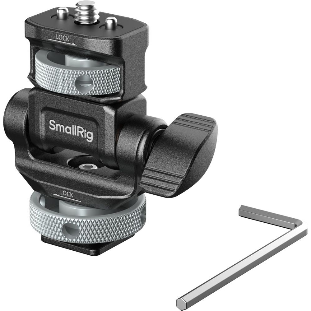 SmallRig 6313 Monitor Support for Horizontal & Vertical Shooting with Cold Shoe Mount