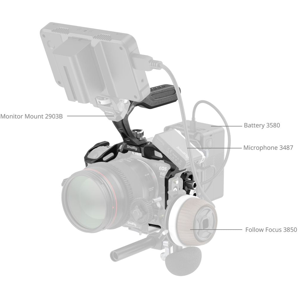 Kit Cage SmallRig 6652 « Noir Mamba » pour Canon EOS R6 Mark II