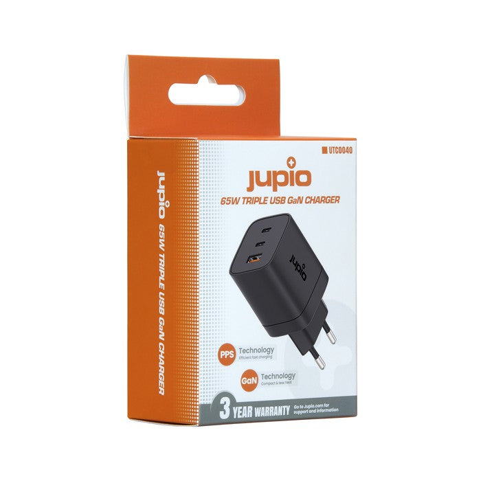 Jupio Triple USB (2C1A) GaN Chargeur 65W