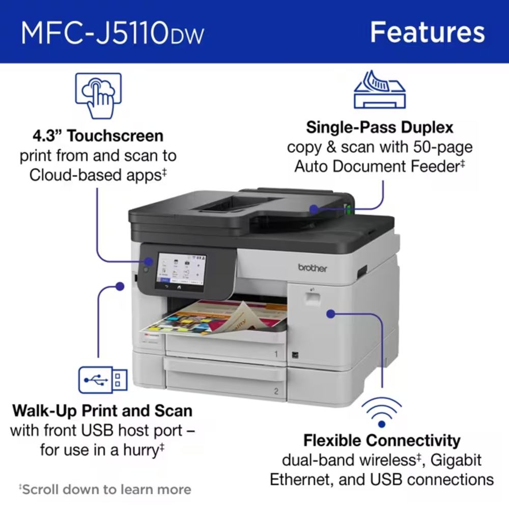 Brother MFC-J5110DW all-in-one colour inkjet printer