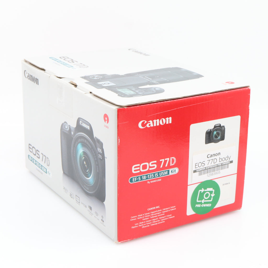 Canon EOS 77D body used