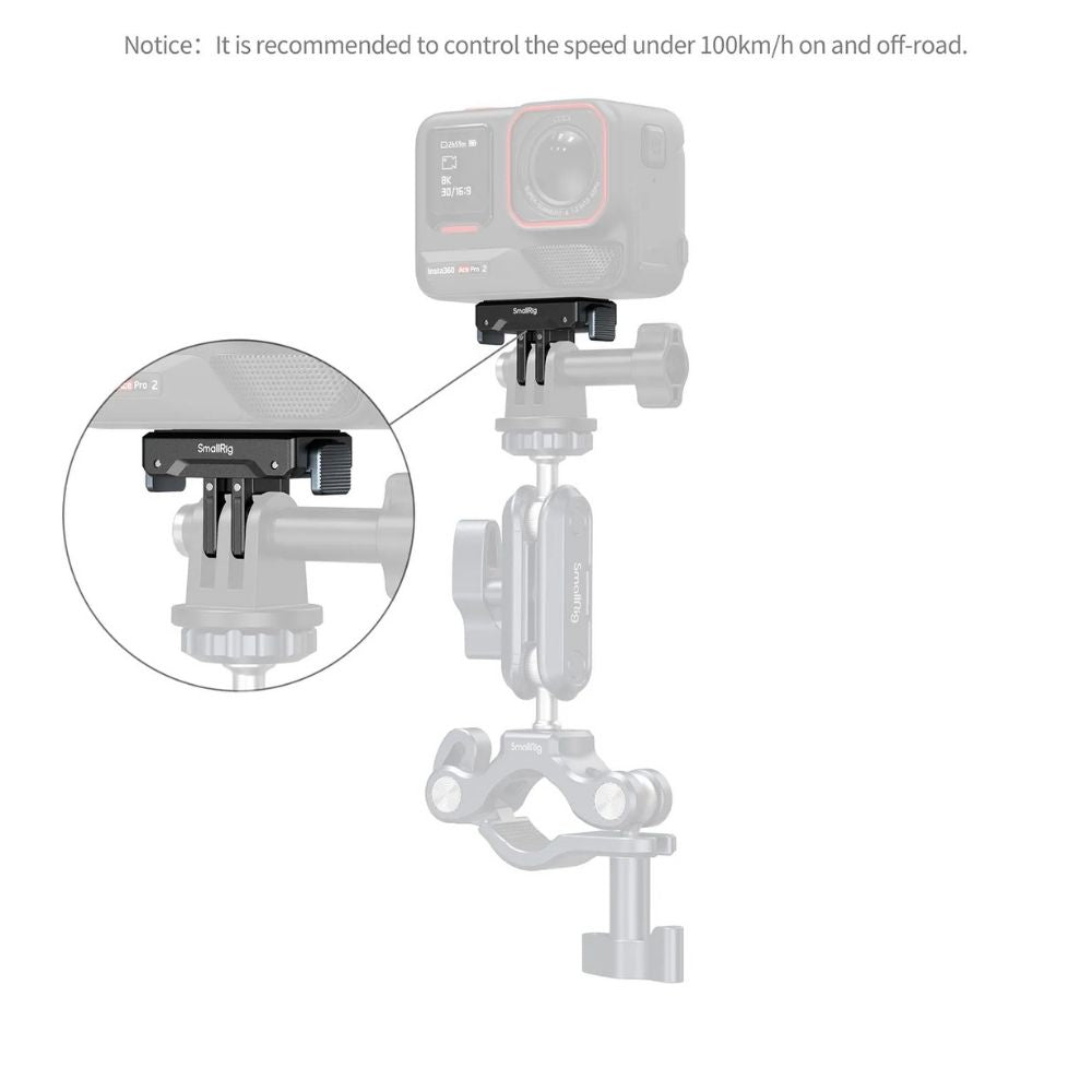 SmallRig 5814B Quick Release Mount Adapter for Insta360 X5 / X4 Air / Ace Pro 2 / Ace Pro / Ace